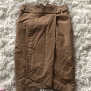 Reiss Tan khaki lined skirt excellent size 4 , xs